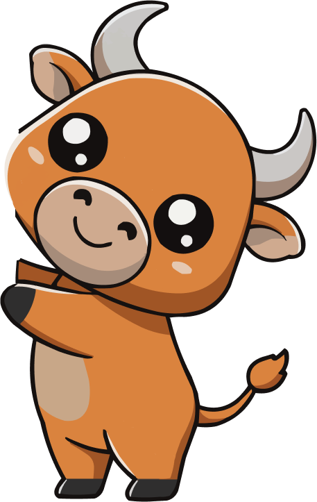 CuteMarkets bull mascot